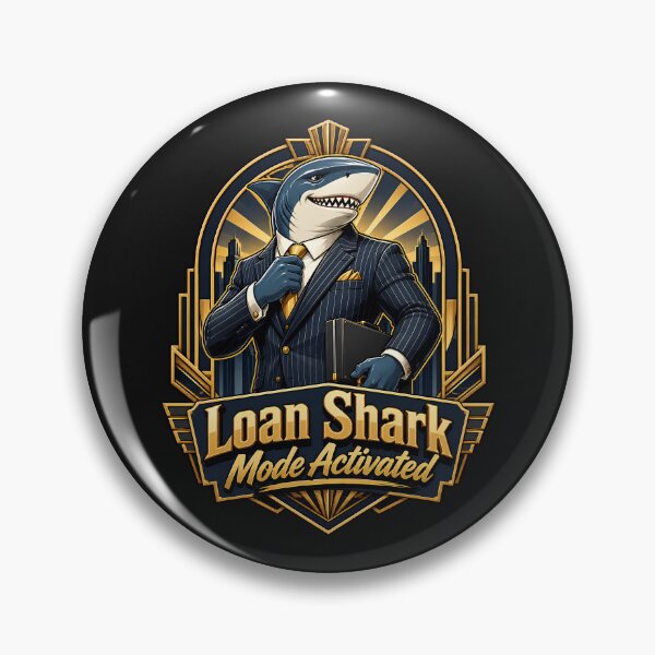 Item preview, Loan Shark Mode Activated Funny Business Shark T-Shirt designed and sold by Cosmic Meme Factory.