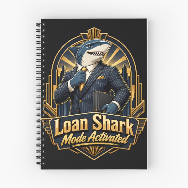 Item preview, Loan Shark Mode Activated Funny Business Shark T-Shirt designed and sold by Cosmic Meme Factory.