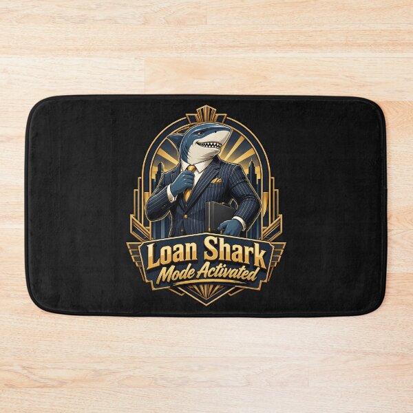 Item preview, Loan Shark Mode Activated Funny Business Shark T-Shirt designed and sold by Cosmic Meme Factory.