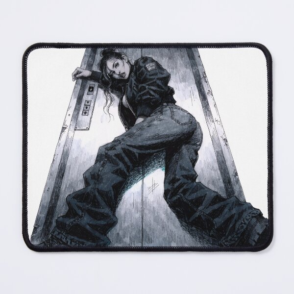 Item preview, Woman leaning on metal elevator as transparent PNG designed and sold by Creative88Art.