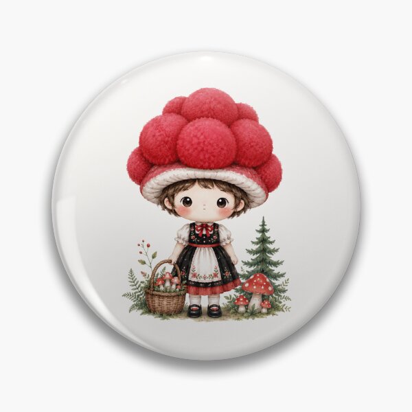 Item preview, Black Forest Mushroom Girl Illustration designed and sold by bosamji.