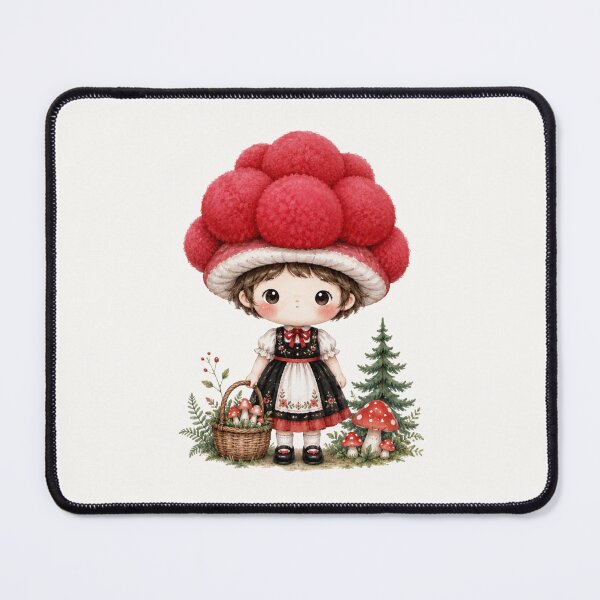 Item preview, Black Forest Mushroom Girl Illustration designed and sold by bosamji.