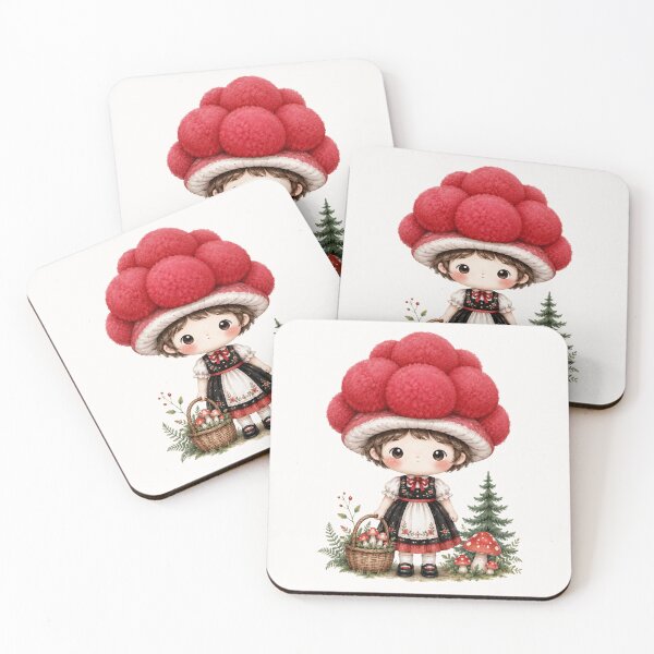 Item preview, Black Forest Mushroom Girl Illustration designed and sold by bosamji.