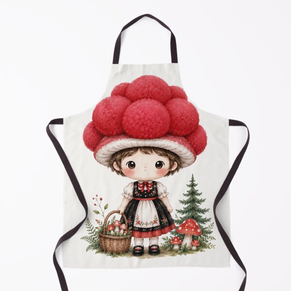 Item preview, Black Forest Mushroom Girl Illustration designed and sold by bosamji.