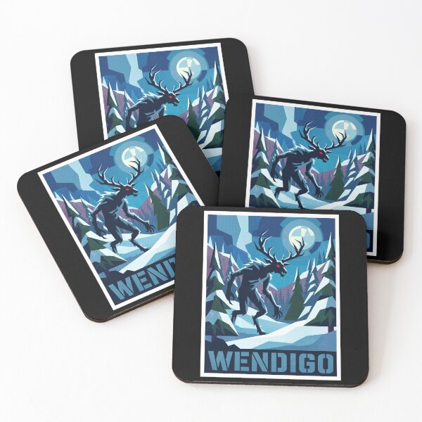 Item preview, Wendigo Cryptid Pop Art Horror Poster designed and sold by redsharkuk.