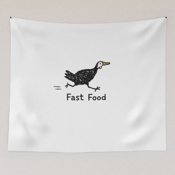 Item preview, Fast Food Running Turkey | Funny Thanksgiving Turkey Cartoon designed and sold by Ramona-Gliga.
