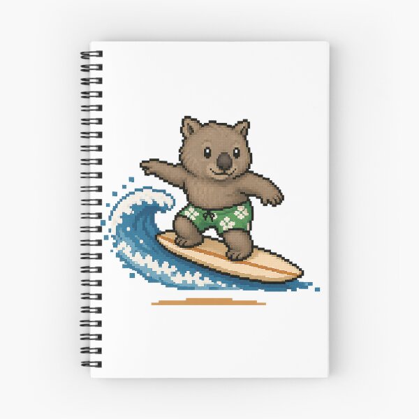 Item preview, Cute Pixel Art Surfing Dingo - Retro 8-Bit Wildlife Design designed and sold by SLGA-Designs.