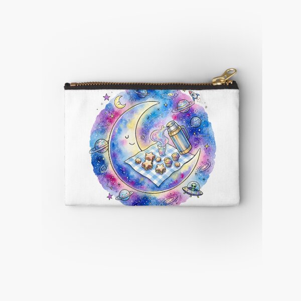 Item preview, Cozy Moon Picnic | Cute Kawaii Space Art | Celestial Picnic Aesthetic | Galaxy Moon Illustration | Dreamy Cosmic Decor designed and sold by Cosmic Doodle Co..