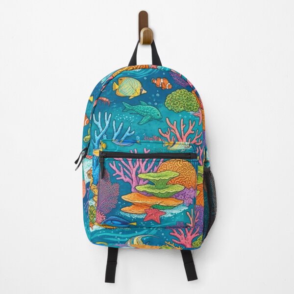 Item preview, Colorful Tropical Coral Reef Seamless Pattern | Ocean Life Underwater Marine Floral Design designed and sold by lavanya11.
