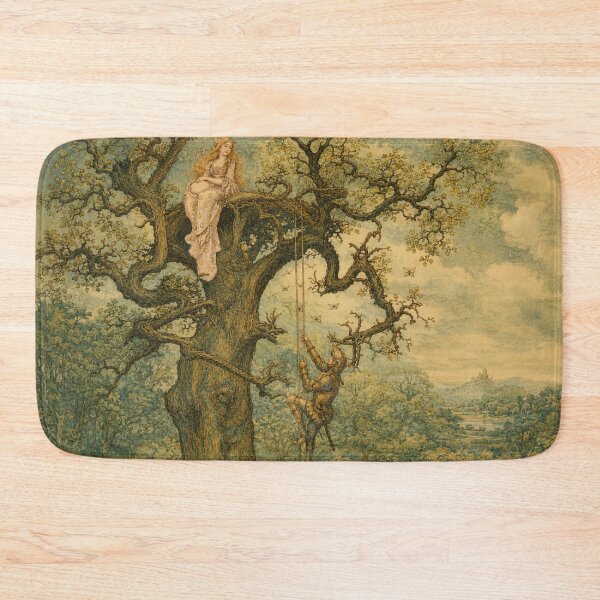 Item preview, Titania Fairy Queen - Fairy Tale Vintage Illustration Princess in Tree for Fantasy Art Lovers designed and sold by RickE.