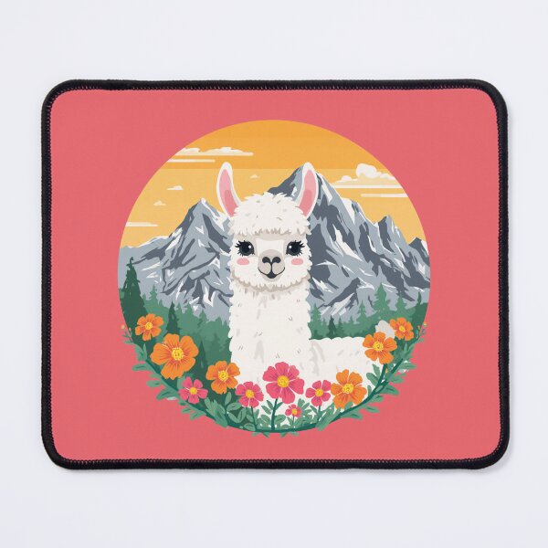 Item preview, Cute Fluffy Llama Mountain Adventure Emblem DolomitI designed and sold by SlothcoreVibes.