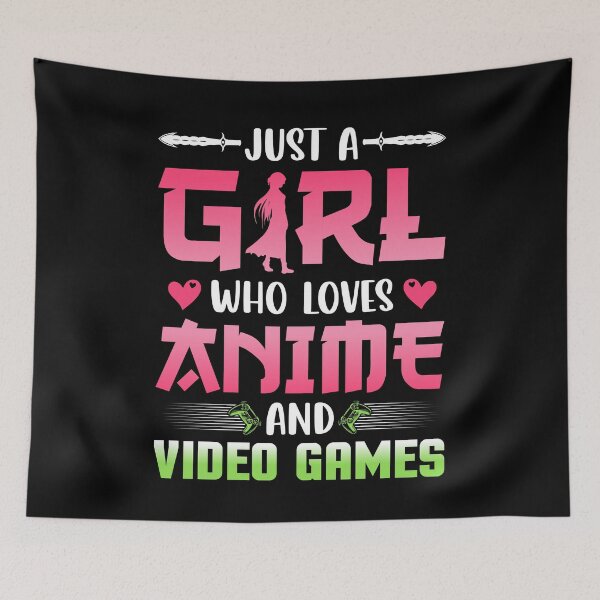 Item preview, Just A Girl Who Loves Anime & Video Games designed and sold by bella-rosa87.