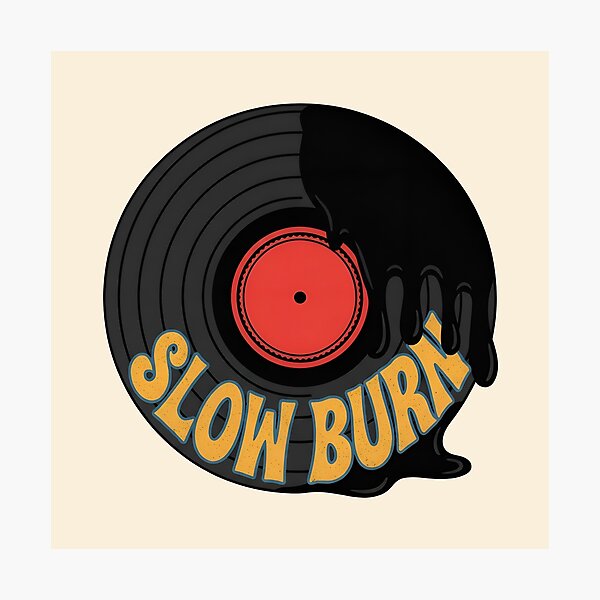 Item preview, SLOW BURN - Melting Vinyl Record Retro designed and sold by Zazz Lee.