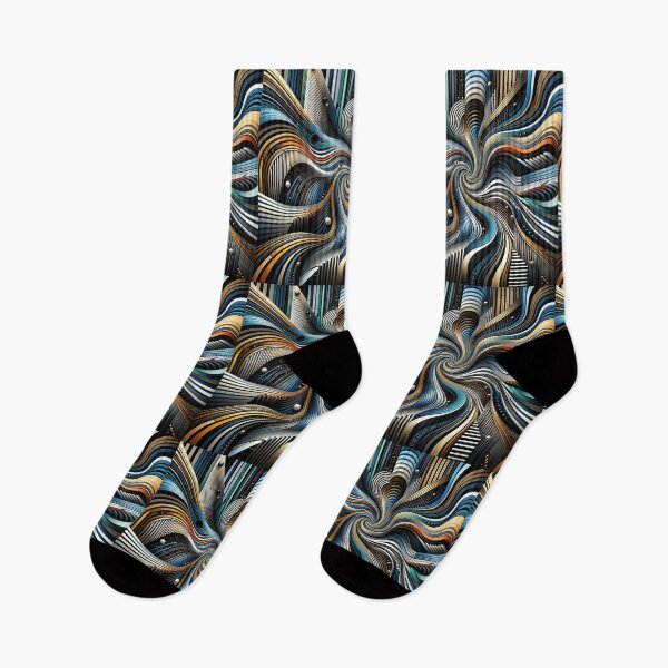 Artikelvorschau, Flowing Dimensions: A Symphony of Stripes and Motion entworfen und verkauft von Artisan Finds Online.