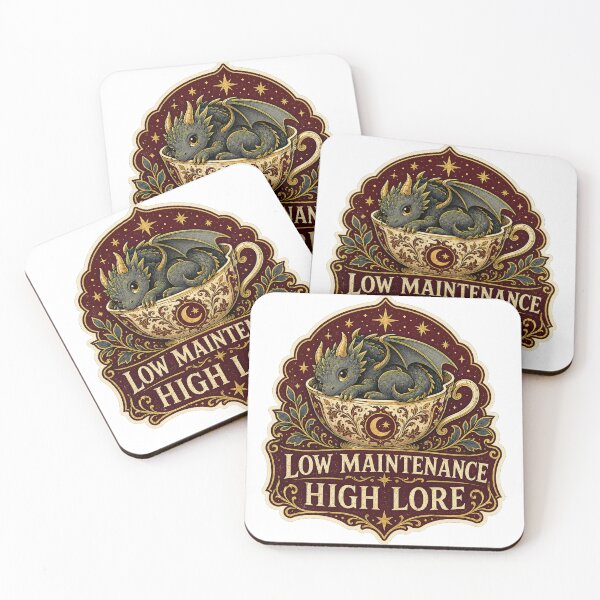 Item preview, Low Maintenance, High Lore designed and sold by Peak Pop Designs | Funny Gifts, Cozy Art & Cute Animals .