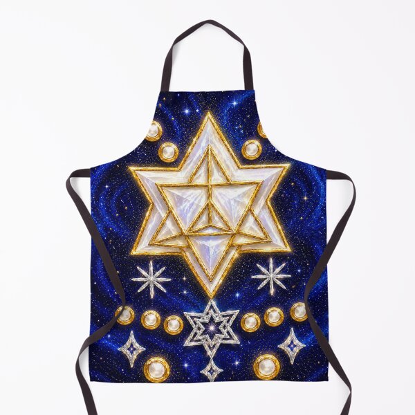 Item preview, Sacred Geometry Merkaba Star | Cosmic Spiritual Wall Art | Blue & Gold Celestial Design designed and sold by MandyMCDigi.