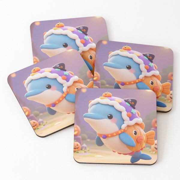 Item preview, Cute Halloween dolphin image artwork  designed and sold by AESTHETIC-FLAIR.