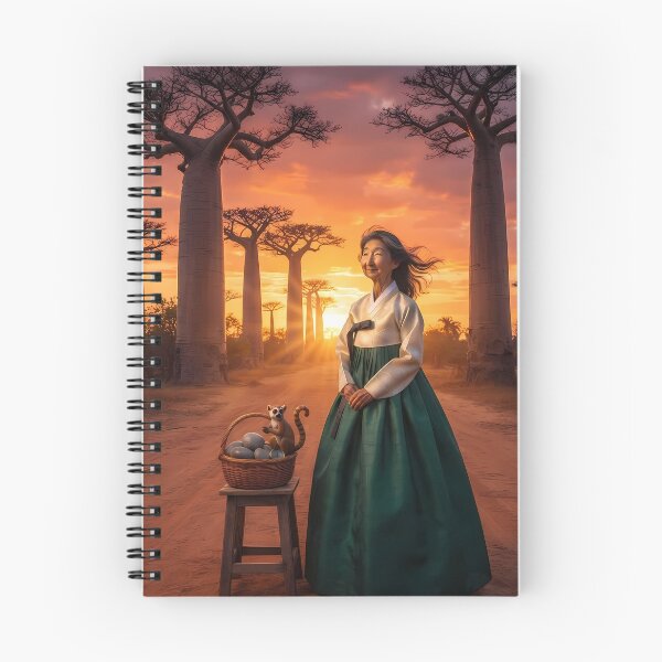 Item preview, Golden Roots: A Hanbok's Twilight at the Avenue of the Baobabs designed and sold by SOOstudio73.
