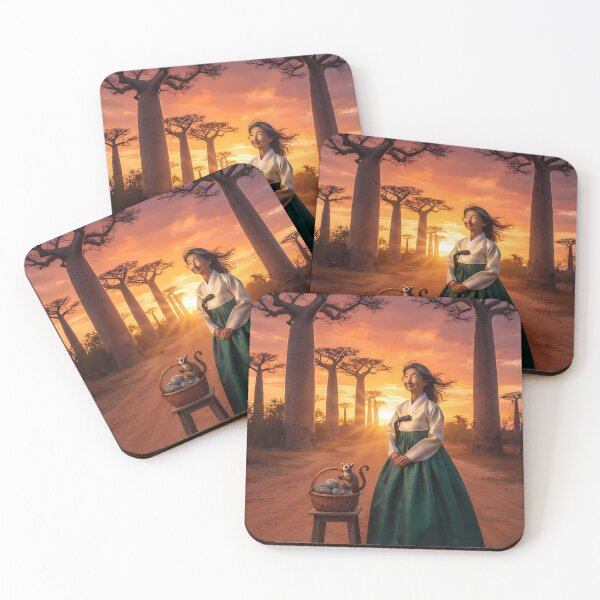 Item preview, Golden Roots: A Hanbok's Twilight at the Avenue of the Baobabs designed and sold by SOOstudio73.