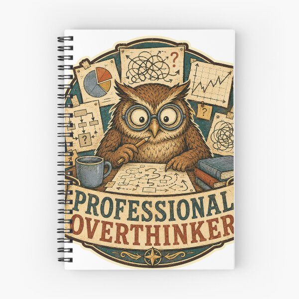 Item preview, Professional Overthinker designed and sold by Peak Pop Designs | Funny Gifts, Cozy Art & Cute Animals .
