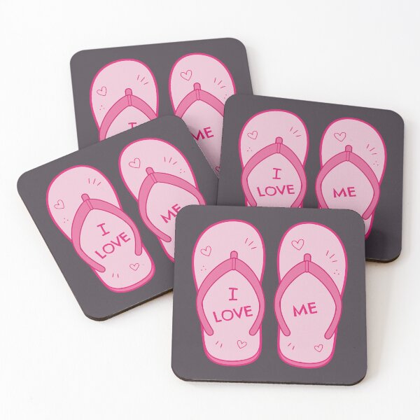 Item preview, I love me! Stylish cartoon flip-flops for summer - Humorous design designed and sold by charlypicazo.