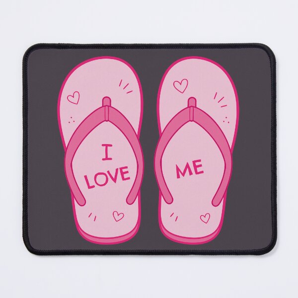 Item preview, I love me! Stylish cartoon flip-flops for summer - Humorous design designed and sold by charlypicazo.