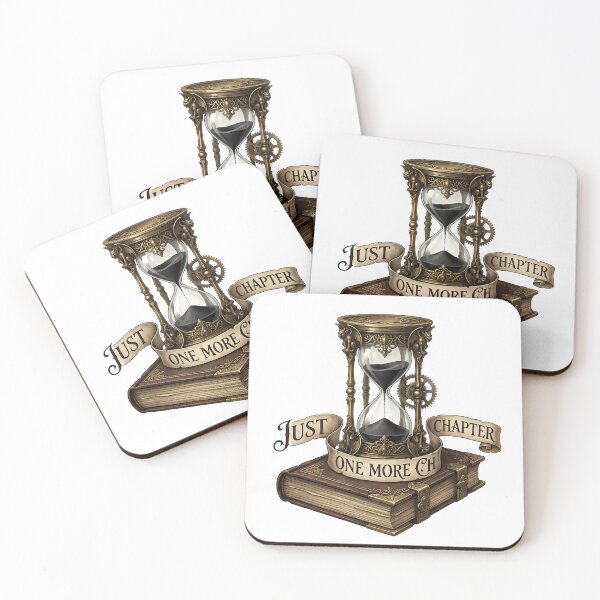 Item preview, Just One More Chapter Gothic Hourglass Dark Academia Bookish Quote designed and sold by WorldShop17.