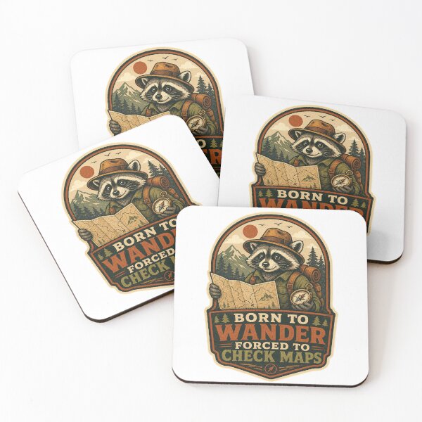 Item preview, Born to Wander, Forced to Check Maps designed and sold by Peak Pop Designs | Funny Gifts, Cozy Art & Cute Animals .