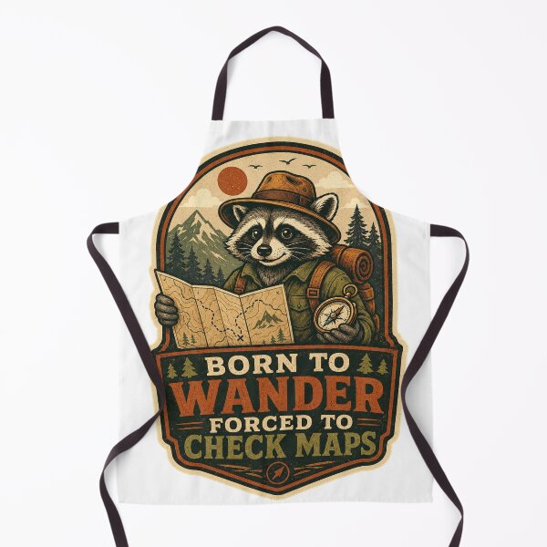 Item preview, Born to Wander, Forced to Check Maps designed and sold by Peak Pop Studio..