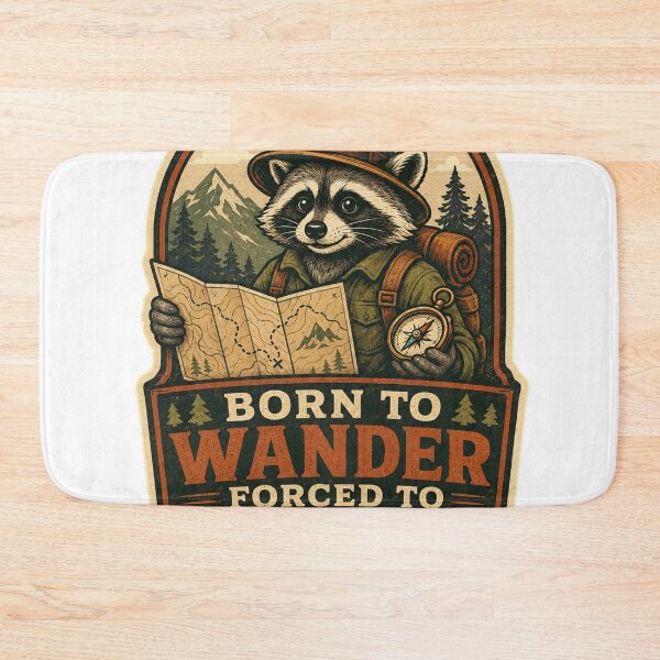 Item preview, Born to Wander, Forced to Check Maps designed and sold by Peak Pop Studio..