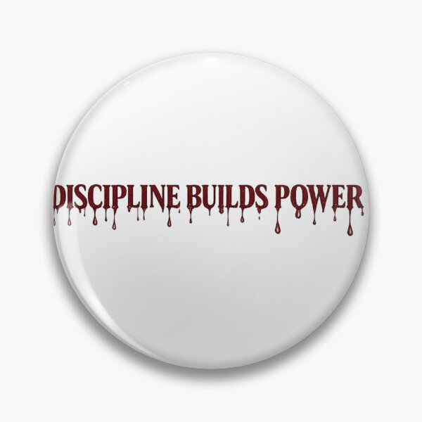 Item preview, Discipline Builds Power – Dark Red Melting Typography Motivational Sticker designed and sold by DreamRunArt.