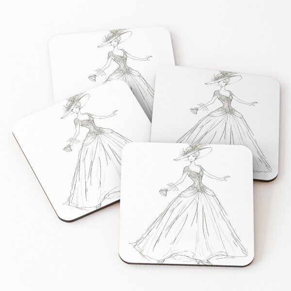 Item preview, Timeless Elegance: Vintage Ball Gown Sketch designed and sold by Nakrisa.