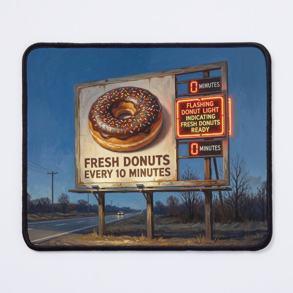 Item preview, Vintage Nostalgic Donut Billboard Sign designed and sold by Home Decor Art.