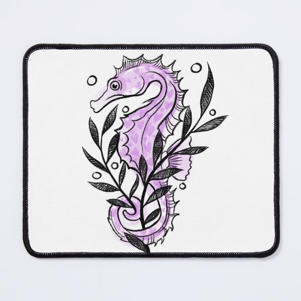 Item preview, Sketch seahorse lily, purple plant heart pattern designed and sold by suzysworld.