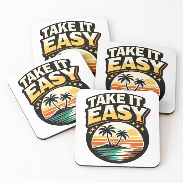 Item preview, Take It Easy – Sunset Retro Palm Tree Design designed and sold by Pommes im Bett.
