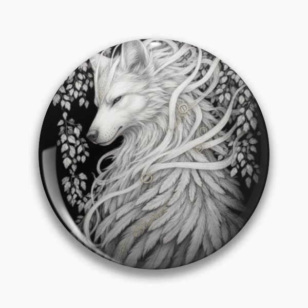 Item preview, Mystical White Wolf in the Forest Pencil Drawing  designed and sold by Shakhbata-1.