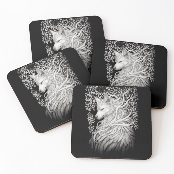Item preview, Mystical White Wolf in the Forest Pencil Drawing  designed and sold by Shakhbata-1.