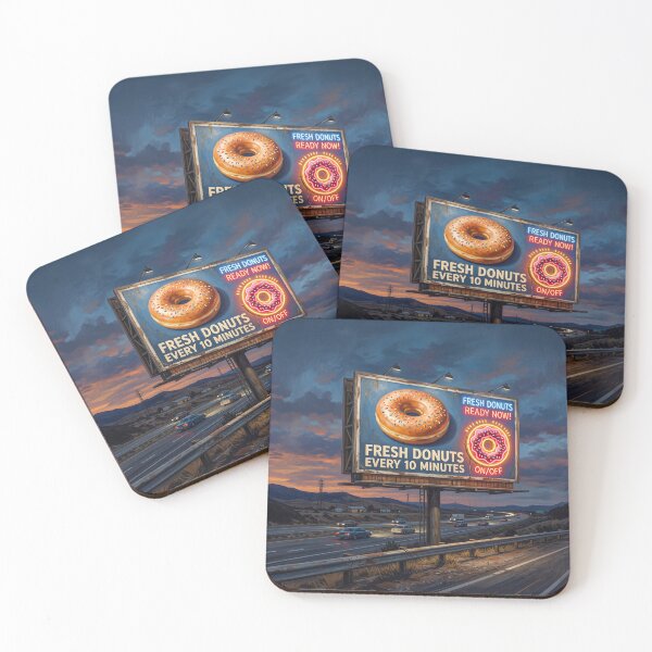 Item preview, Vintage Nostalgic Highway Donut Billboard Sign designed and sold by Home Decor Art.