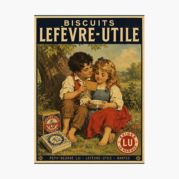 Item preview, Vintage Biscuits Lefèvre Utile Poster designed and sold by GoodOldVintage.