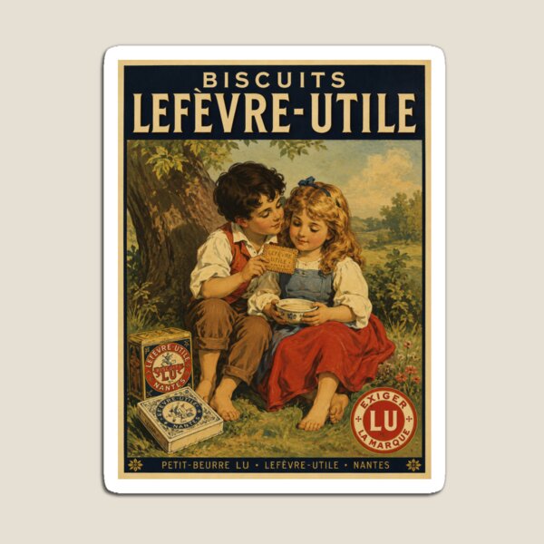 Item preview, Vintage Biscuits Lefèvre Utile Poster designed and sold by GoodOldVintage.