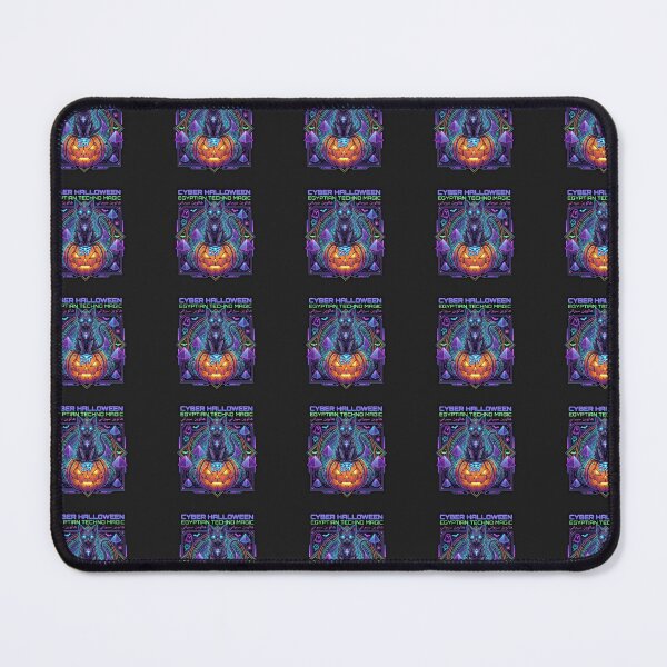 Item preview, Cyber Halloween Egyptian Cat Pumpkin - Neon Techno Magic designed and sold by alalame.