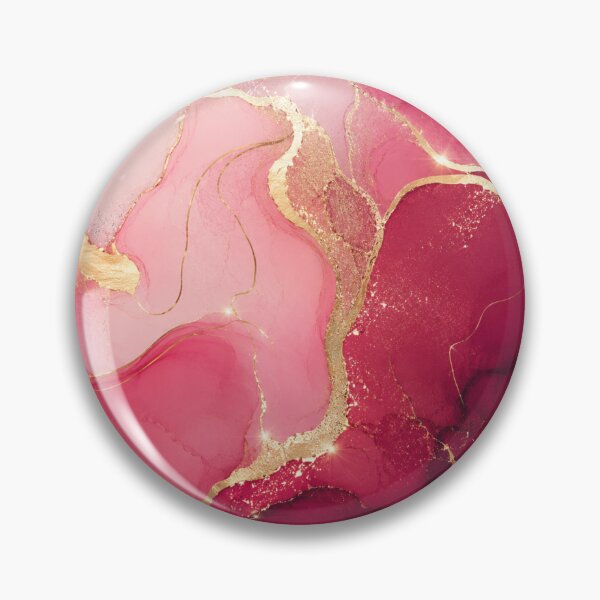 Artikelvorschau, Luxuriöse Fluid Art in Rosa und Gold entworfen und verkauft von WhiteMuse.