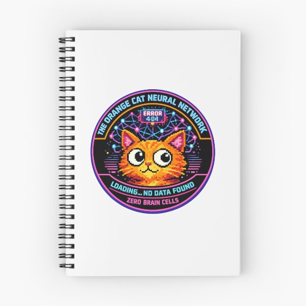 Item preview, The Orange Cat Neural Network Retro Scientific Badge designed and sold by Salwastore.