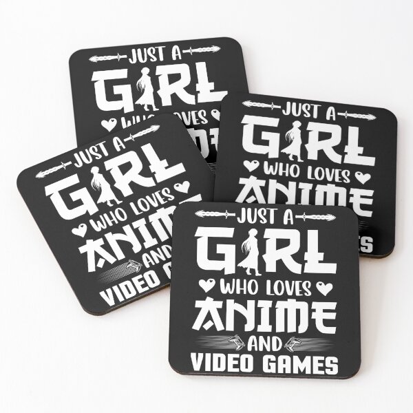 Item preview, Just A Girl Who Loves Anime & Video Games – Minimalist Anime Girl designed and sold by bella-rosa87.