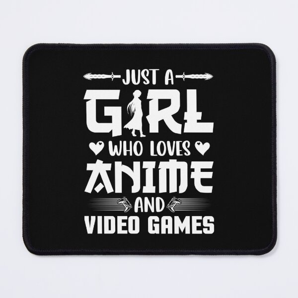 Item preview, Just A Girl Who Loves Anime & Video Games – Minimalist Anime Girl designed and sold by bella-rosa87.
