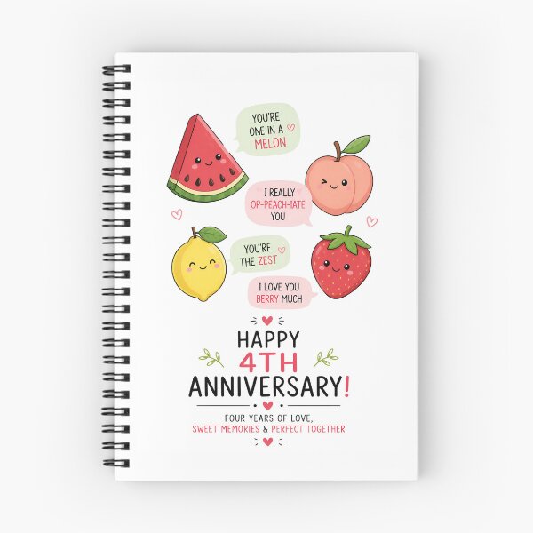 Item preview, Funny 4th Anniversary Card | Fruit Anniversary Card | One In A Melon Fourth Wedding Anniversary designed and sold by Aesthetic-Avenue.