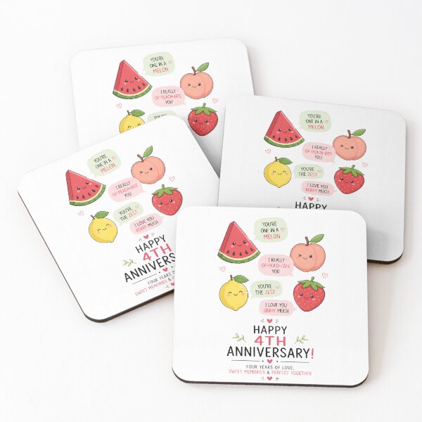 Item preview, Funny 4th Anniversary Card | Fruit Anniversary Card | One In A Melon Fourth Wedding Anniversary designed and sold by Aesthetic-Avenue.