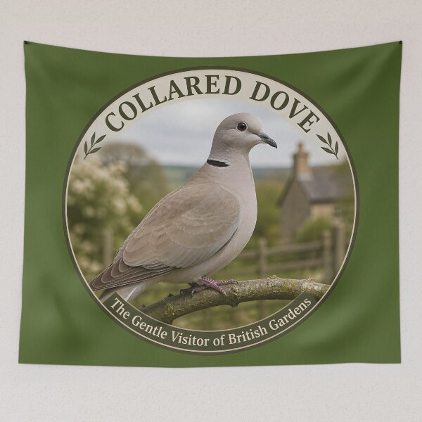 Item preview, COLLARED DOVE   – The Gentle Visitor of British Gardens designed and sold by The Digital Compass.