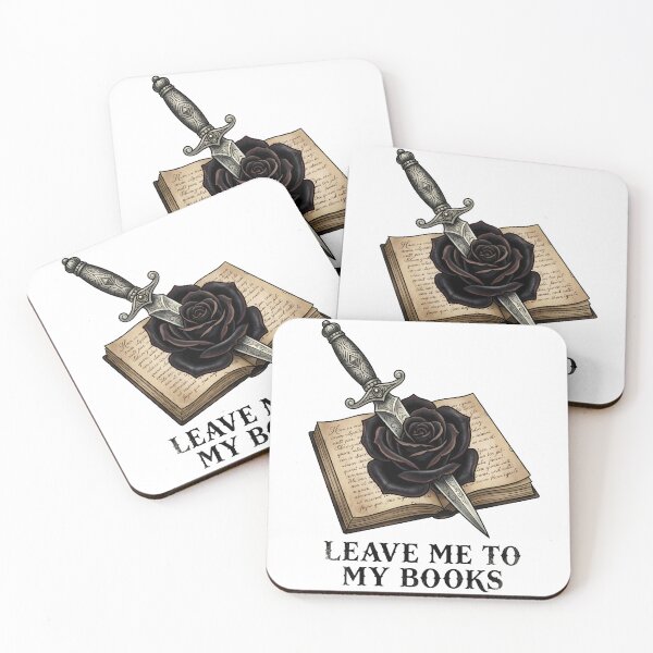 Item preview, Leave Me To My Books Dagger Rose Dark Romance Gothic Reader Gift designed and sold by WorldShop17.