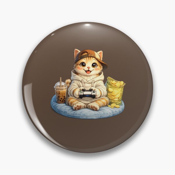 Artikelvorschau, Niedliche Gamer-Katze mit Bubble Coffee – Premium-PNG entworfen und verkauft von annenambiro.